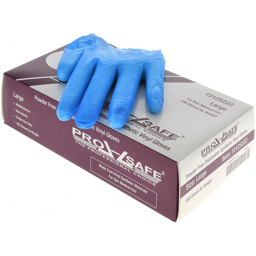 PRO-SAFE - Size L, 3 mil, Synthetic Hybrid Disposable Gloves - Makers Industrial Supply