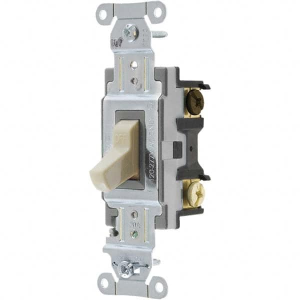 Bryant Electric - Wall & Dimmer Light Switches Switch Type: Three Way Switch Operation: Toggle - Makers Industrial Supply