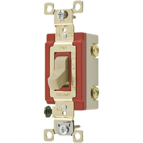 Bryant Electric - Wall & Dimmer Light Switches Switch Type: NonDimmer Switch Operation: Toggle - Makers Industrial Supply