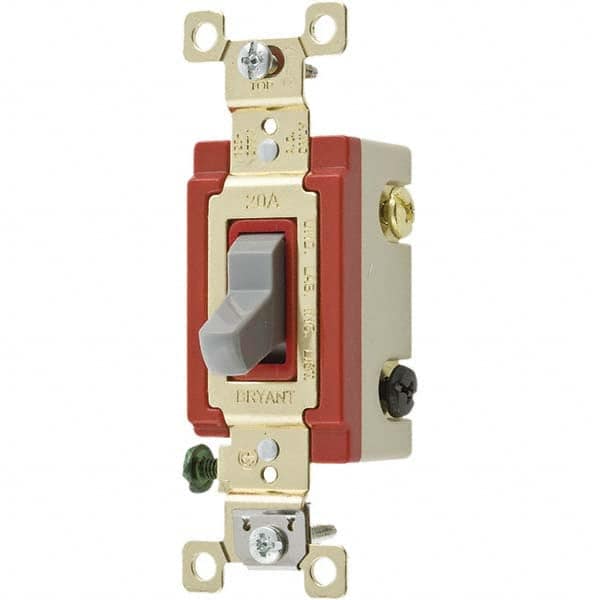 Bryant Electric - Wall & Dimmer Light Switches Switch Type: Three Way Switch Operation: Toggle - Makers Industrial Supply