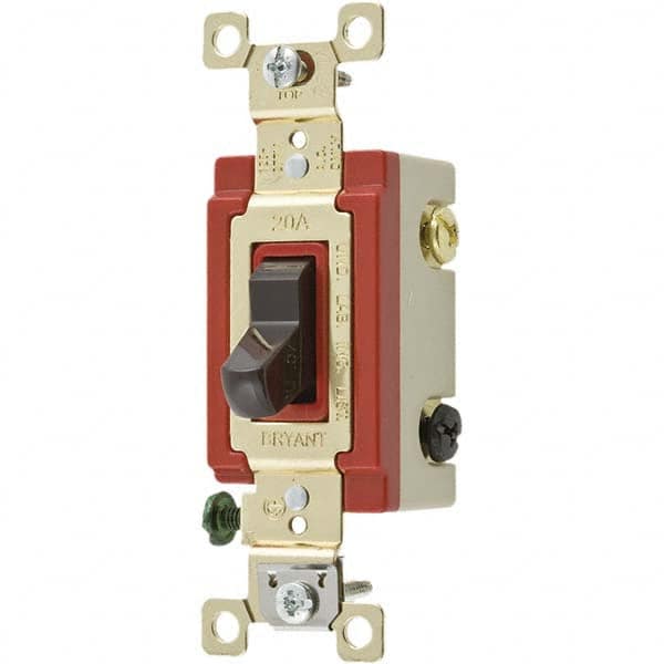 Bryant Electric - Wall & Dimmer Light Switches Switch Type: Four Way Switch Operation: Toggle - Makers Industrial Supply