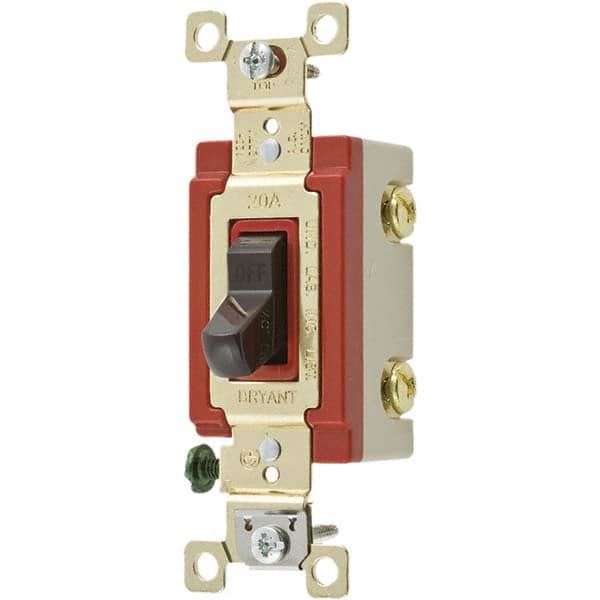 Bryant Electric - Wall & Dimmer Light Switches Switch Type: NonDimmer Switch Operation: Toggle - Makers Industrial Supply