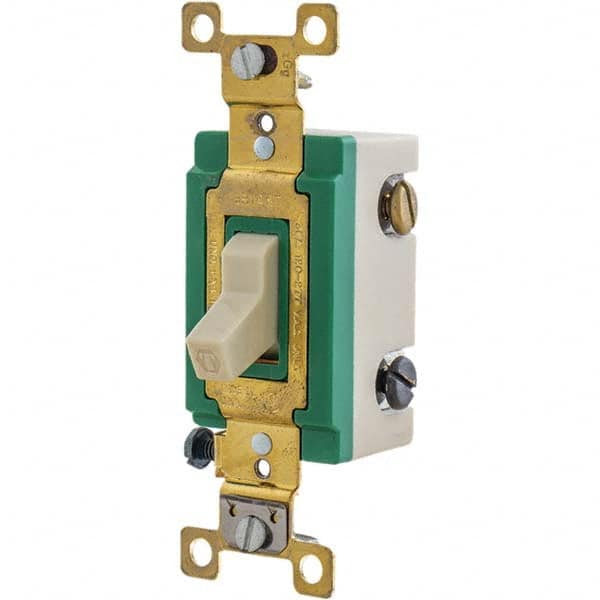 Bryant Electric - Wall & Dimmer Light Switches Switch Type: Three Way Switch Operation: Toggle - Makers Industrial Supply