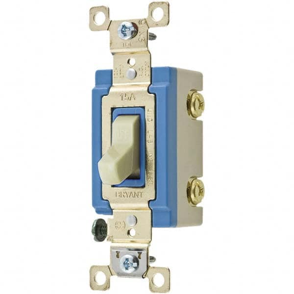 Bryant Electric - Wall & Dimmer Light Switches Switch Type: NonDimmer Switch Operation: Toggle - Makers Industrial Supply