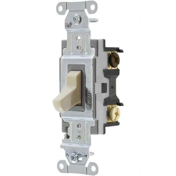 Bryant Electric - Wall & Dimmer Light Switches Switch Type: Three Way Switch Operation: Toggle - Makers Industrial Supply