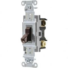 Bryant Electric - Wall & Dimmer Light Switches Switch Type: Three Way Switch Operation: Toggle - Makers Industrial Supply