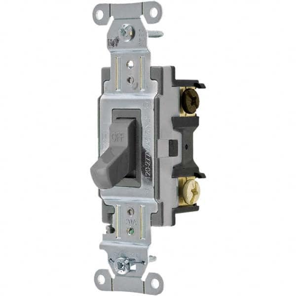 Bryant Electric - Wall & Dimmer Light Switches Switch Type: Three Way Switch Operation: Toggle - Makers Industrial Supply