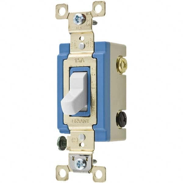 Bryant Electric - Wall & Dimmer Light Switches Switch Type: Three Way Switch Operation: Toggle - Makers Industrial Supply