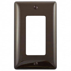 Bryant Electric - Wall Plates; Wall Plate Type: Outlet Wall Plates ; Color: Brown ; Wall Plate Configuration: GFCI/Surge Receptacle ; Material: Thermoplastic ; Shape: Rectangle ; Wall Plate Size: Standard - Exact Industrial Supply