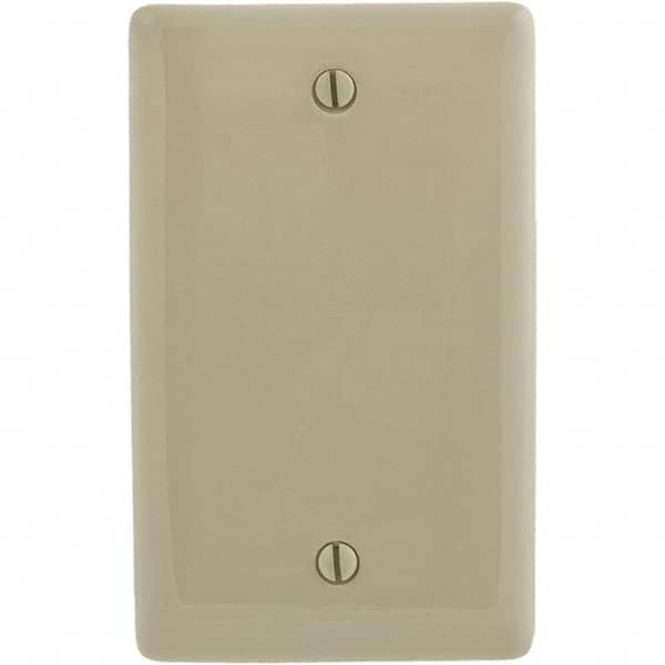 Wall Plates; Wall Plate Type: Blank Wall Plate; Color: Ivory; Wall Plate Configuration: Blank; Material: Thermoplastic; Shape: Rectangle; Wall Plate Size: Standard; Number of Gangs: 1; Overall Length (Inch): 4.6300; Overall Width (Decimal Inch): 2.8800; S