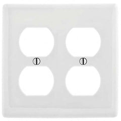 Bryant Electric - Wall Plates; Wall Plate Type: Outlet Wall Plates ; Color: White ; Wall Plate Configuration: Duplex Outlet ; Material: Thermoplastic ; Shape: Rectangle ; Wall Plate Size: Standard - Exact Industrial Supply