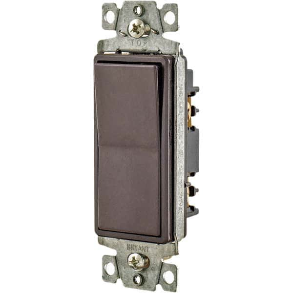 Bryant Electric - Wall & Dimmer Light Switches Switch Type: NonDimmer Switch Operation: Rocker - Makers Industrial Supply