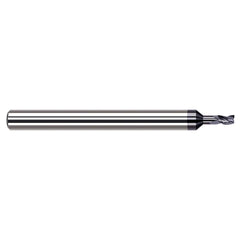 Square End Mill: 1/8'' Dia, 3/16'' LOC, 1/8'' Shank Dia, 1-1/2'' OAL, 4 Flutes, Solid Carbide Single End, AlTiN Finish, 34 ° Variable Helix, Centercutting, RH Cut, RH Flute