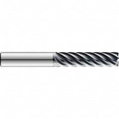 SGS - 3/8" Diam 7 Flute Solid Carbide 0.015" Corner Radius End Mill - Makers Industrial Supply