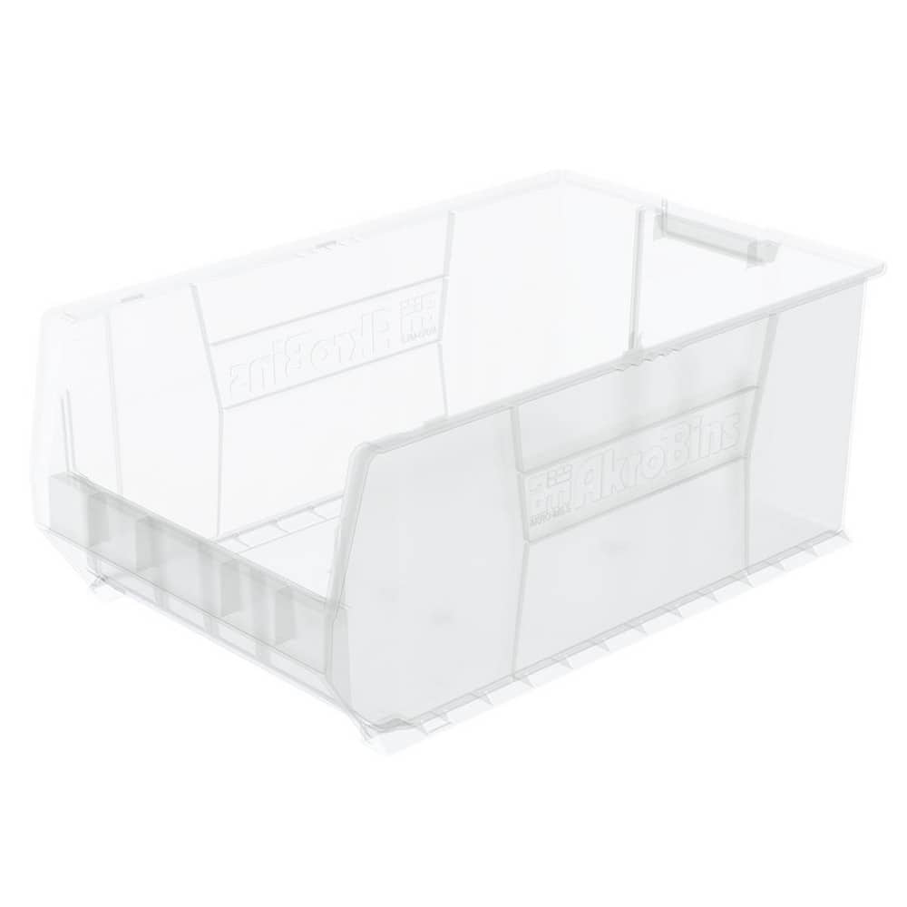 Plastic Hopper Stacking Bin: Clear