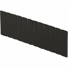 LEWISBins+ - 7-3/8" High, Black Bin Divider - Use with DC3080, Short Side Measures 7.4" Tall - Makers Industrial Supply