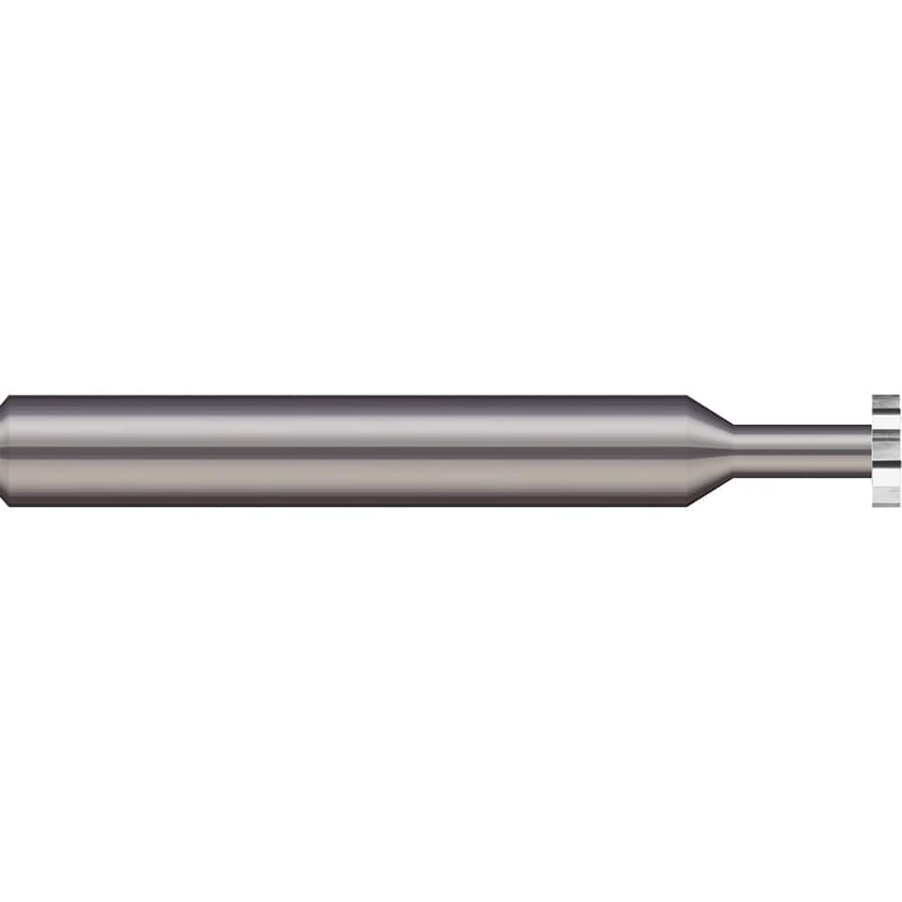 Micro 100 - 3/8" Cut Diam, 0.9mm Cut Width, 3/8" Shank, Straight-Tooth Woodruff Keyseat Cutter - Exact Industrial Supply