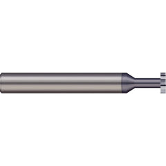 Micro 100 - 1/2" Cut Diam, 1/4" Cut Width, 1/2" Shank, Straight-Tooth Woodruff Keyseat Cutter - Exact Industrial Supply