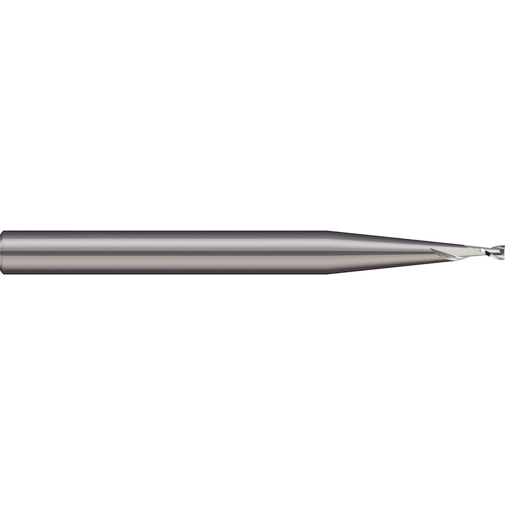 Micro 100 - Square End Mills; Mill Diameter (Decimal Inch): 0.0290 ; Length of Cut (mm): 1.1000 ; Length of Cut (Decimal Inch): 0.0430 ; Material: Solid Carbide ; Finish/Coating: Uncoated ; Shank Diameter (Inch): 1/8 - Exact Industrial Supply