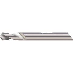 Micro 100 - 3/8" Body Diam, 90°, 2-1/2" OAL, 2-Flute Solid Carbide Spotting Drill - Exact Industrial Supply