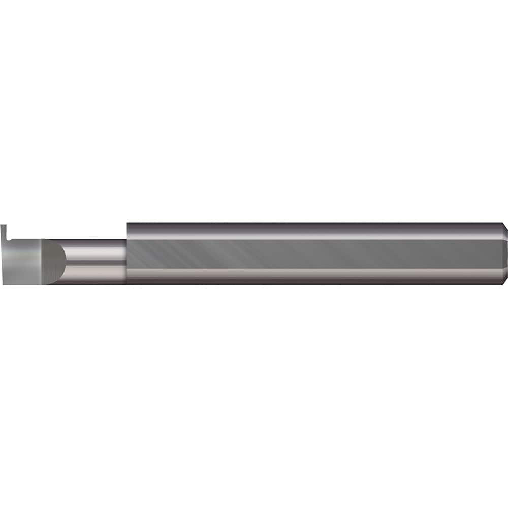 Micro 100 - Grooving Tools; Grooving Tool Type: Retaining Ring ; Material: Solid Carbide ; Shank Diameter (Decimal Inch): 0.3750 ; Shank Diameter (Inch): 3/8 ; Groove Width (Decimal Inch): 0.0870 ; Projection (Decimal Inch): 0.1000 - Exact Industrial Supply