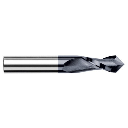 ‎0.7500″ (3/4″) Cutter Diameter × 1.5000″ (1-1/2″) Length of Cut × 60° included Carbide Drill/End Mill, 2 Flutes, AlTiN Coated - Exact Industrial Supply