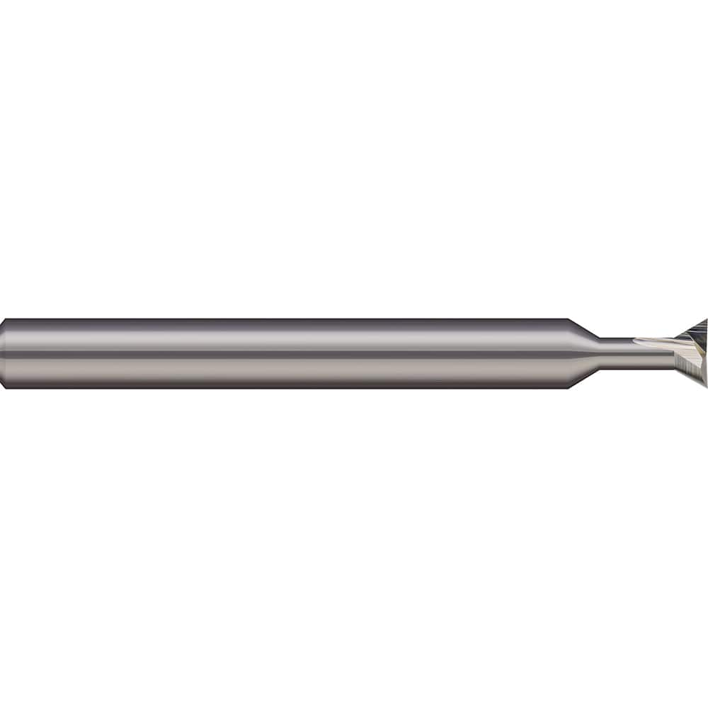 Micro 100 - 30° 3/8" Cut Diam, 0.263" Cut Width, Solid Carbide Dovetail Cutter - Exact Industrial Supply