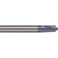 Micro 100 - Corner Rounding End Mills; Material: Solid Carbide ; Single or Double End: Single ; Radius (mm): 4.00 ; Mill Diameter (mm): 10.00 ; Number of Flutes: 3 ; Finish/Coating: AlTiN - Exact Industrial Supply