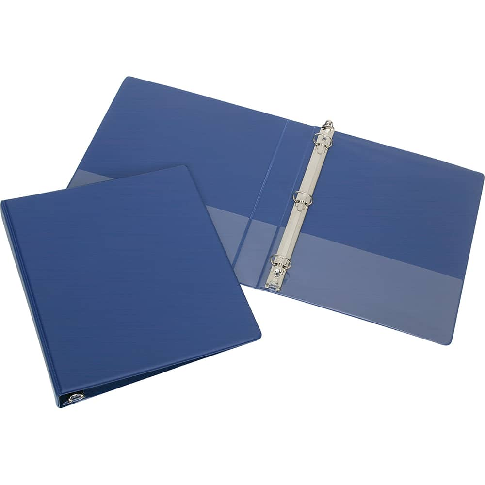 Ability One - Ring Binders; Binder Type: 3 Hole Binder ; Capacity: 1" ; Color: Blue ; Material: Vinyl ; Size: 8-1/2 x 11" - Exact Industrial Supply