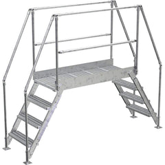 Vestil - Rolling & Wall Mounted Ladders & Platforms; Type: Maintenance Ladder ; Style: Portable Maintenance Ladder ; Number of Steps / Rungs: 4 ; Height (Inch): 83 ; Load Capacity (Lb.): 500.000 ; Base Width (Inch): 29-1/4 - Exact Industrial Supply