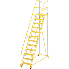 Vestil - Rolling & Wall Mounted Ladders & Platforms; Type: Maintenance Ladder ; Style: Portable Maintenance Ladder ; Number of Steps / Rungs: 12 ; Height (Inch): 156 ; Load Capacity (Lb.): 350.000 ; Base Width (Inch): 32 - Exact Industrial Supply