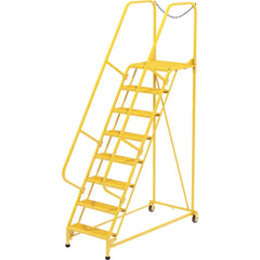 Vestil - Rolling & Wall Mounted Ladders & Platforms; Type: Maintenance Ladder ; Style: Portable Maintenance Ladder ; Number of Steps / Rungs: 8 ; Height (Inch): 110 ; Load Capacity (Lb.): 350.000 ; Base Width (Inch): 29-1/2 - Exact Industrial Supply