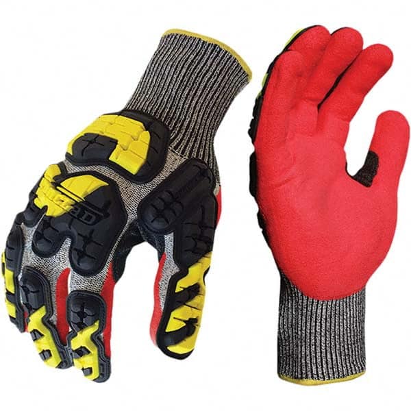 ironCLAD - Size S (7), ANSI Cut Lvl A3, Puncture Lvl 4, Abrasion Lvl 4, Nitrile Coated Cut Resistant Gloves - Makers Industrial Supply