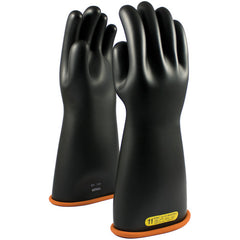 ‎155-2-16/11 - Novax - Natural Rubber Insulating Glove - Class 2 - 16″ - Black/Orange - Straight Cuff - Exact Industrial Supply