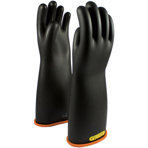 ‎155-2-18/8 Novax Gloves - Novax Insulating Glove - Class 2 - 18 In. - Black/Orange - Straight Cuff - Exact Industrial Supply