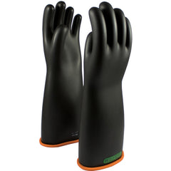 ‎155-3-18/9 - Novax - Natural Rubber Insulating Glove - Class 3 - 18″ - Black/Orange - Straight Cuff - Exact Industrial Supply