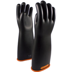 ‎155-4-18/10 - Novax - Natural Rubber Insulating Glove - Class 4 - 18″ - Black/Orange - Straight Cuff - Exact Industrial Supply