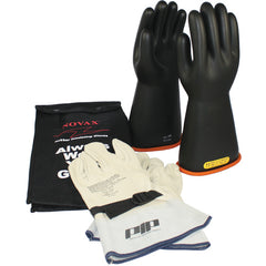 ‎155-SK-2/10-KIT - Novax Insulating Glove Kit - Class 2 - 14″ - Black/Orange - Straight Cuff - Exact Industrial Supply