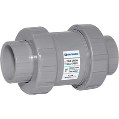 Hayward - Check Valves; Design: In-line; True Union Ball Check ; Tube Outside Diameter (mm): 101.600 ; Pipe Size (Inch): 4 ; Tube Outside Diameter (Inch): 4 ; End Connections: Flanged ; Material: CPVC - Exact Industrial Supply