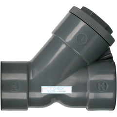 Hayward - Check Valves; Design: Y-Pattern ; Tube Outside Diameter (mm): 25.400 ; Pipe Size (Inch): 1 ; Tube Outside Diameter (Inch): 1 ; End Connections: Flanged ; Material: PVC - Exact Industrial Supply