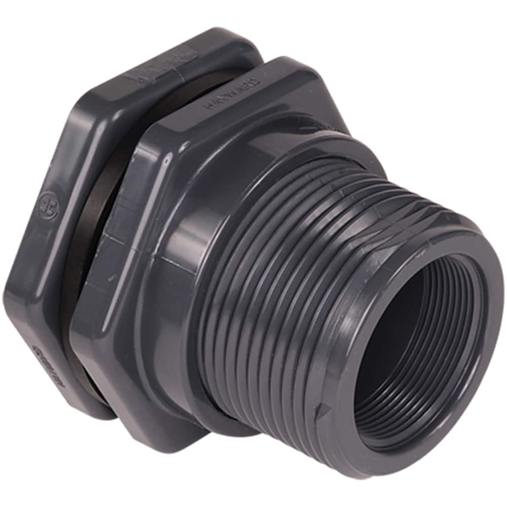 Hayward - Plastic Pipe Fittings; Type: Bulkhead Fitting ; Fitting Size: 2 (Inch); End Connections: Socket x FNPT ; Material: PVC ; Schedule: 80 ; Maximum Pressure (psi): 150.00 - Exact Industrial Supply