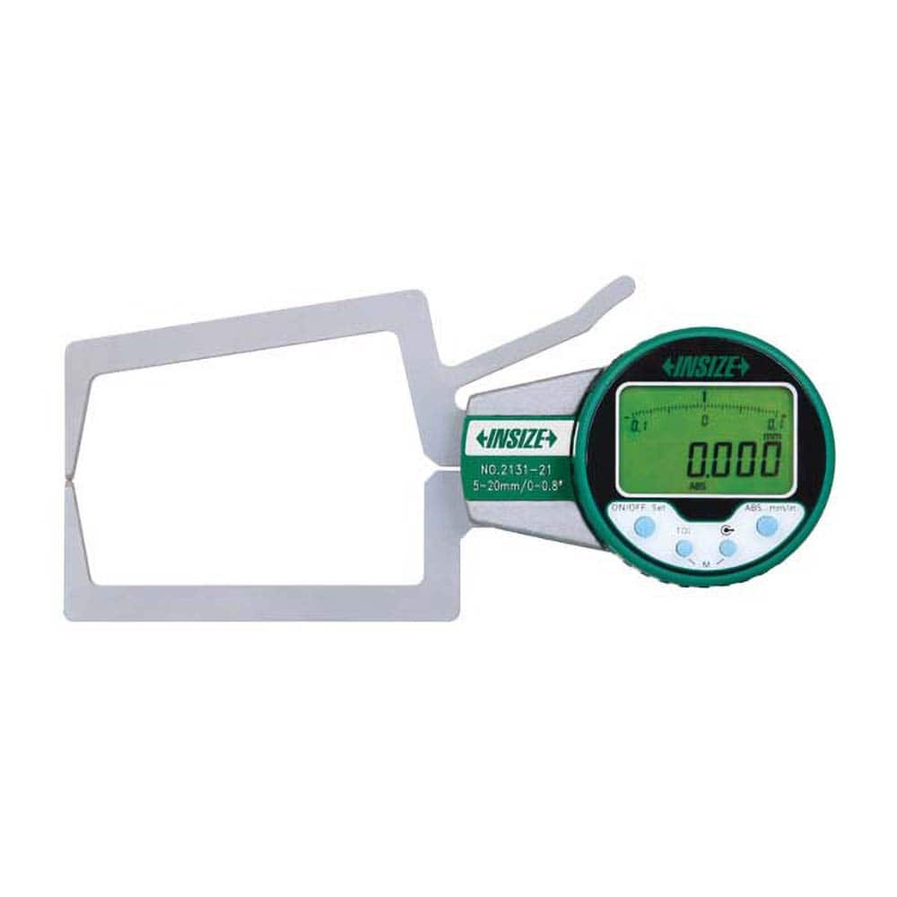 Insize USA LLC - Electronic Caliper Gages; Type: External ; Minimum Measurement (Inch): 0 ; Minimum Measurement (mm): 0.00 ; Minimum Measurement (Decimal Inch): 0 ; Maximum Measurement (Inch): 0.8000 ; Maximum Measurement (Decimal Inch): 0.8000 - Exact Industrial Supply