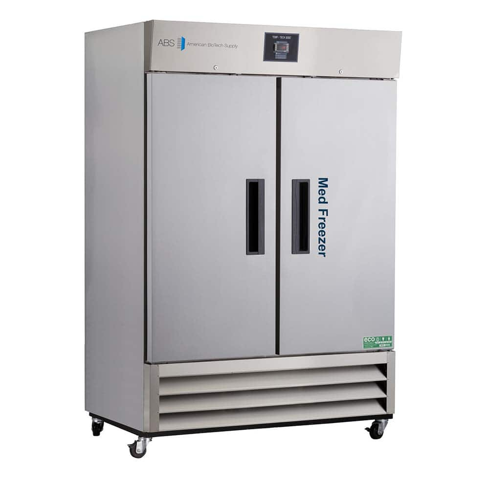 American BioTech Supply - Laboratory Refrigerators and Freezers; Type: Pharmacy Stainless Steel Freezer ; Volume Capacity: 49 Cu. Ft. ; Minimum Temperature (C): -15.00 ; Maximum Temperature (C): -25.00 ; Width (Inch): 54 ; Depth (Inch): 35-3/4 - Exact Industrial Supply