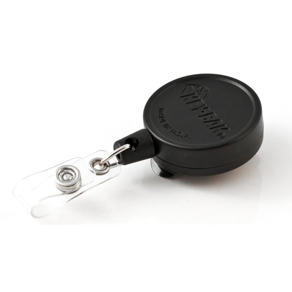 Key-Bak - Key Control; Type: Retractable ID Holder ; Number of Keys: 10 ; Color: Black ; Width (Inch): 1 - Exact Industrial Supply