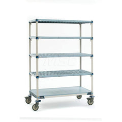 Metro - Carts; Type: Industrial Cart ; Load Capacity (Lb.): 900.000 ; Number of Shelves: 5 ; Width (Inch): 20-5/16 ; Length (Inch): 37-3/4 ; Height (Inch): 79-1/4 - Exact Industrial Supply