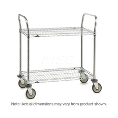 Metro - Carts; Type: Utility ; Load Capacity (Lb.): 900.000 ; Number of Shelves: 2 ; Width (Inch): 24 ; Length (Inch): 60 ; Height (Inch): 39 - Exact Industrial Supply