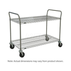 Metro - Carts; Type: Utility ; Load Capacity (Lb.): 600.000 ; Number of Shelves: 2 ; Width (Inch): 21 ; Length (Inch): 36 ; Height (Inch): 39 - Exact Industrial Supply