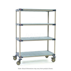 Metro - Carts; Type: Industrial Cart ; Load Capacity (Lb.): 750.000 ; Number of Shelves: 4 ; Width (Inch): 26-5/16 ; Length (Inch): 49-3/4 ; Height (Inch): 67-5/16 - Exact Industrial Supply