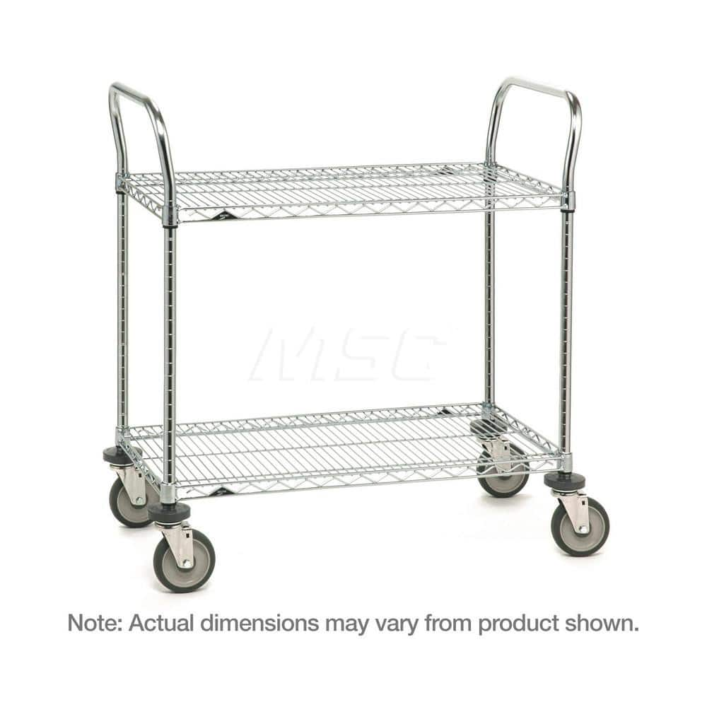 Metro - Carts; Type: Utility ; Load Capacity (Lb.): 900.000 ; Number of Shelves: 2 ; Width (Inch): 21 ; Length (Inch): 36 ; Height (Inch): 39 - Exact Industrial Supply