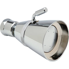 Zurn - Shower Heads & Accessories; Type: Showerhead ; Material: Brass ; GPM: 2.50 ; Face Diameter: 2-1/4 (Inch); Finish/Coating: Polished Chrome ; Number of Sprayers: 1.000 - Exact Industrial Supply